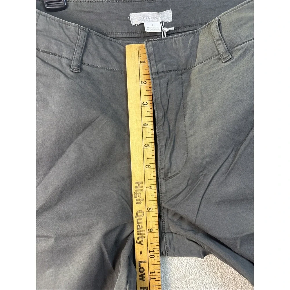 Outerknown S.E.A. Mission Jogger Pants Women 2 Grey Organic Cotton Ankle Zip NEW